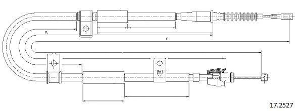 17.2527 CABOR Тросик, cтояночный тормоз (фото 1)
