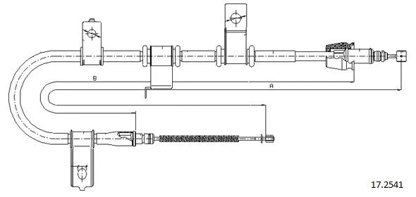 17.2541 CABOR Тросик, cтояночный тормоз (фото 1)