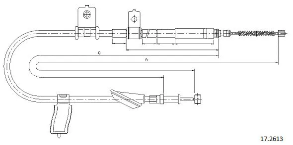 17.2613 CABOR Тросик, cтояночный тормоз (фото 1)