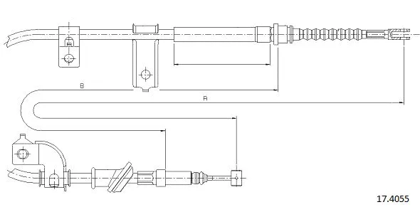 17.4055 CABOR Тросик, cтояночный тормоз (фото 1)