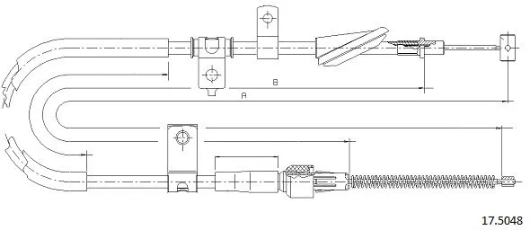 17.5048 CABOR Тросик, cтояночный тормоз (фото 1)