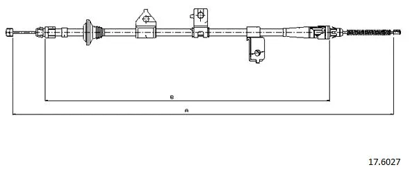 17.6027 CABOR Тросик, cтояночный тормоз (фото 1)