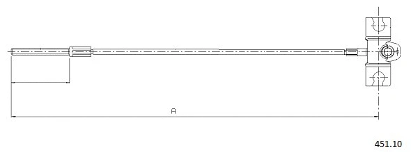 451.10 CABOR Тросик, cтояночный тормоз (фото 1)