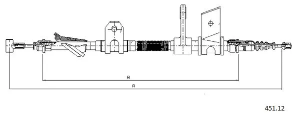 451.12 CABOR Тросик, cтояночный тормоз (фото 1)