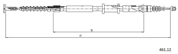 461.12 CABOR Тросик, cтояночный тормоз (фото 1)
