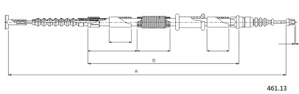 461.13 CABOR Тросик, cтояночный тормоз (фото 1)
