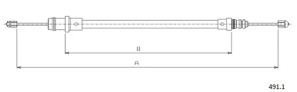 491.1 CABOR Тросик, cтояночный тормоз (фото 1)