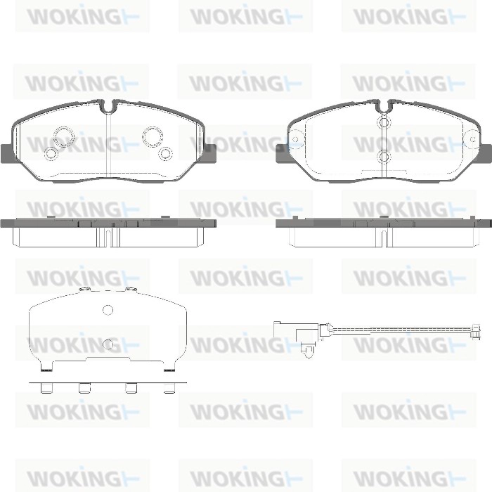 P13263.52 WOKING Комплект тормозных колодок, дисковый тормоз (фото 1)