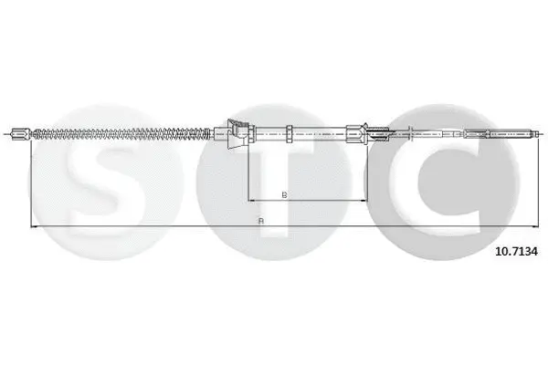 T483736 STC Тросик, cтояночный тормоз (фото 1)