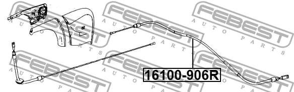 16100-906R FEBEST Тросик, cтояночный тормоз (фото 1)