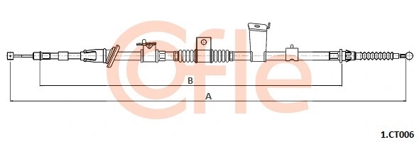 1.CT006 COFLE Тросик, cтояночный тормоз (фото 1)