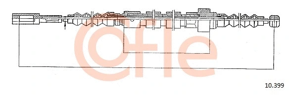 10.399 COFLE Тросик, cтояночный тормоз (фото 1)