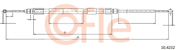10.4232 COFLE Тросик, cтояночный тормоз (фото 1)