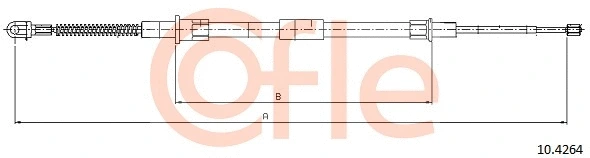 10.4264 COFLE Тросик, cтояночный тормоз (фото 1)