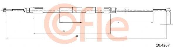 10.4267 COFLE Тросик, cтояночный тормоз (фото 1)