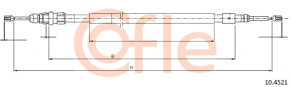 10.4521 COFLE Тросик, cтояночный тормоз (фото 1)