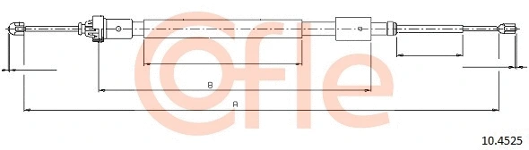 10.4525 COFLE Тросик, cтояночный тормоз (фото 1)