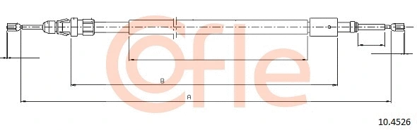 10.4526 COFLE Тросик, cтояночный тормоз (фото 1)