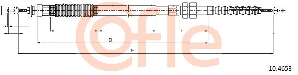 10.4653 COFLE Тросик, cтояночный тормоз (фото 1)