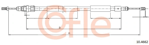 10.4662 COFLE Тросик, cтояночный тормоз (фото 1)