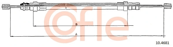 10.4681 COFLE Тросик, cтояночный тормоз (фото 1)