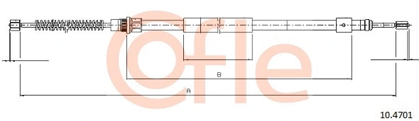 10.4701 COFLE Тросик, cтояночный тормоз (фото 1)