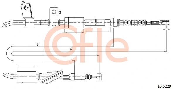 10.5229 COFLE Тросик, cтояночный тормоз (фото 1)