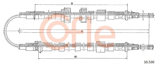 10.530 COFLE Тросик, cтояночный тормоз (фото 1)