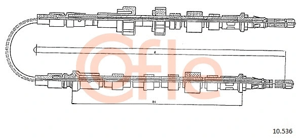 10.536 COFLE Тросик, cтояночный тормоз (фото 1)