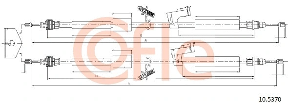 10.5370 COFLE Тросик, cтояночный тормоз (фото 1)
