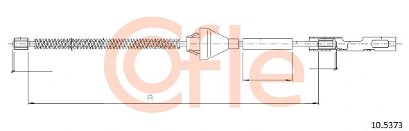10.5373 COFLE Тросик, cтояночный тормоз (фото 1)