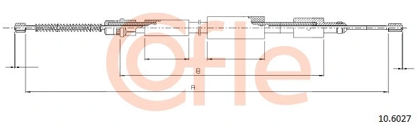 10.6027 COFLE Тросик, cтояночный тормоз (фото 1)