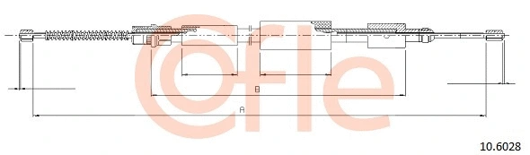 10.6028 COFLE Тросик, cтояночный тормоз (фото 1)