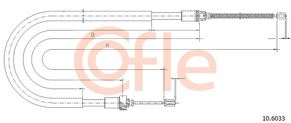 10.6033 COFLE Тросик, cтояночный тормоз (фото 1)