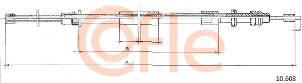10.608 COFLE Тросик, cтояночный тормоз (фото 1)
