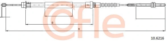 10.6216 COFLE Тросик, cтояночный тормоз (фото 1)