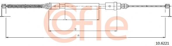 10.6221 COFLE Тросик, cтояночный тормоз (фото 1)