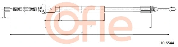 10.6544 COFLE Тросик, cтояночный тормоз (фото 1)