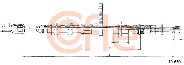 10.660 COFLE Тросик, cтояночный тормоз (фото 1)