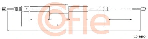 10.6690 COFLE Тросик, cтояночный тормоз (фото 1)