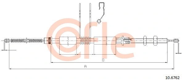 10.6762 COFLE Тросик, cтояночный тормоз (фото 1)
