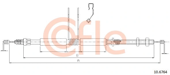 10.6764 COFLE Тросик, cтояночный тормоз (фото 1)