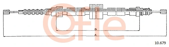 10.679 COFLE Тросик, cтояночный тормоз (фото 1)