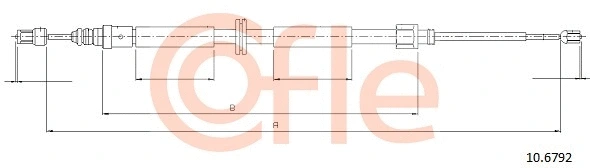 10.6792 COFLE Тросик, cтояночный тормоз (фото 1)