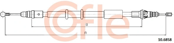 10.6858 COFLE Тросик, cтояночный тормоз (фото 1)