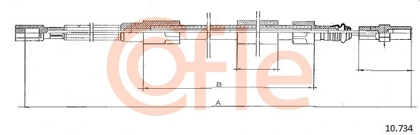 10.734 COFLE Тросик, cтояночный тормоз (фото 1)