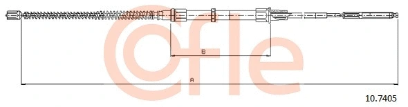 10.7405 COFLE Тросик, cтояночный тормоз (фото 1)