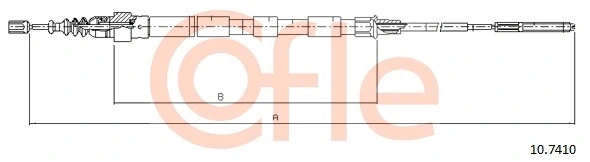 10.7410 COFLE Тросик, cтояночный тормоз (фото 1)