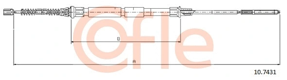 10.7431 COFLE Тросик, cтояночный тормоз (фото 1)