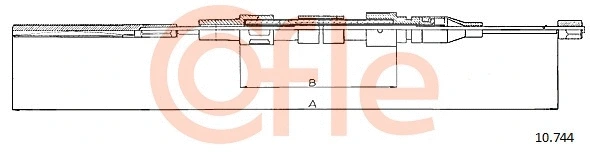 10.744 COFLE Тросик, cтояночный тормоз (фото 1)